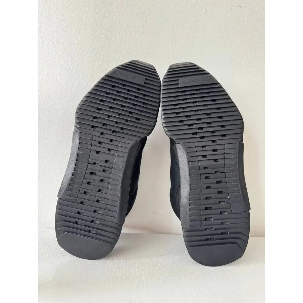 Adidas Rick Owens Level Runner Low 2 / Black Leather Sneakers